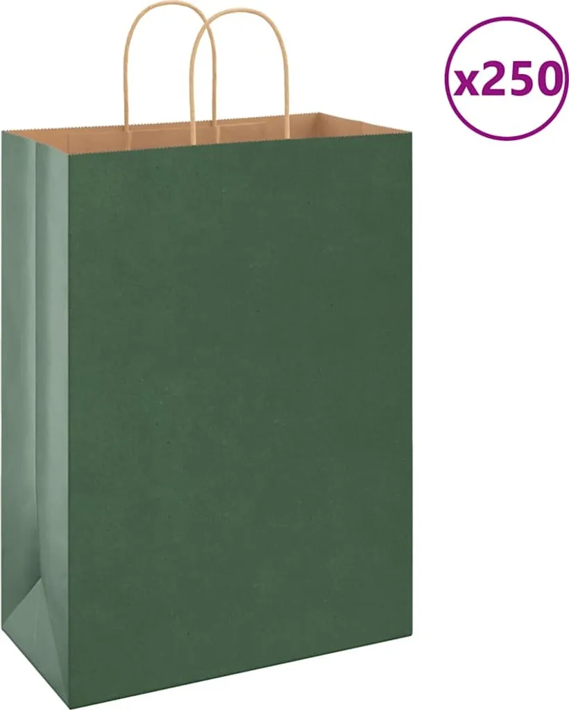 Shopper Carta 32x17x44 cm Manici Verdi - Set 250 Buste Design 3424532