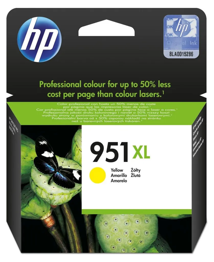 HP 951XL High Yield Yellow Original Ink Cartridge Cartuccia d'Inchiostro 1 pz Resa Elevata XL