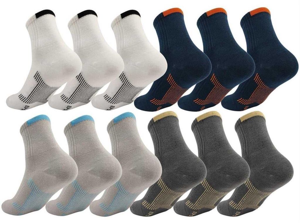 12 Paar Herren Sport Sneaker Socken Quarter Socks Produktbild 