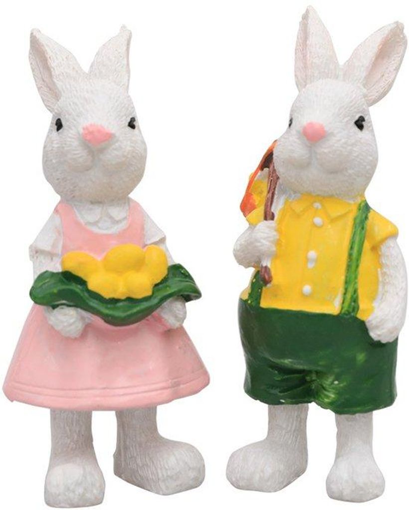 Bunnyschmuck - 3 Paare, Osternschmuck, Kuchentopper, Statuen, Harz, Hausdeko