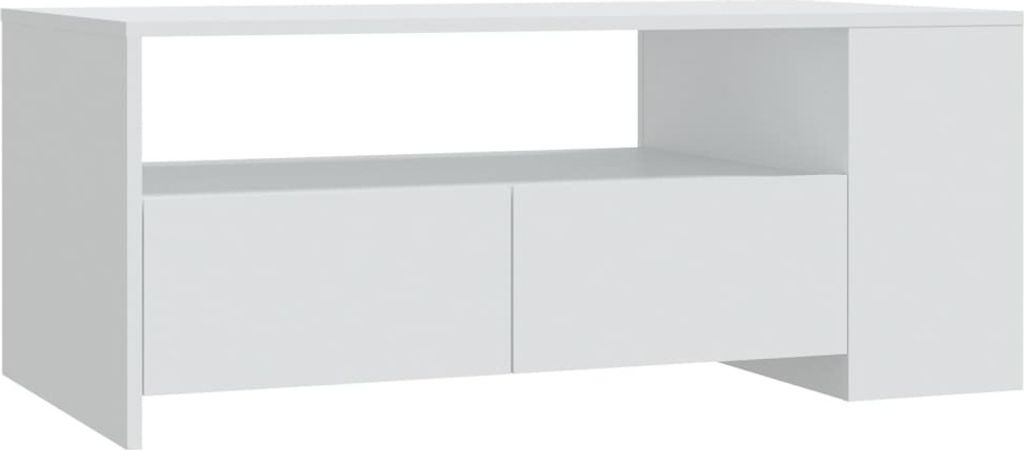 vidaXL Tavolino bianco 102x55x42 cm materiale a base di Immagine del prodotto 