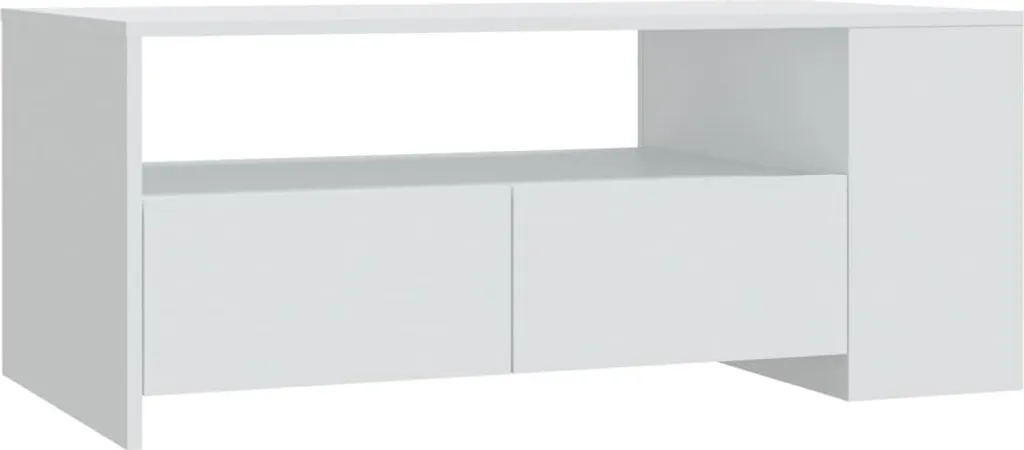 vidaXL Tavolino bianco 102x55x42 cm materiale a base di legno