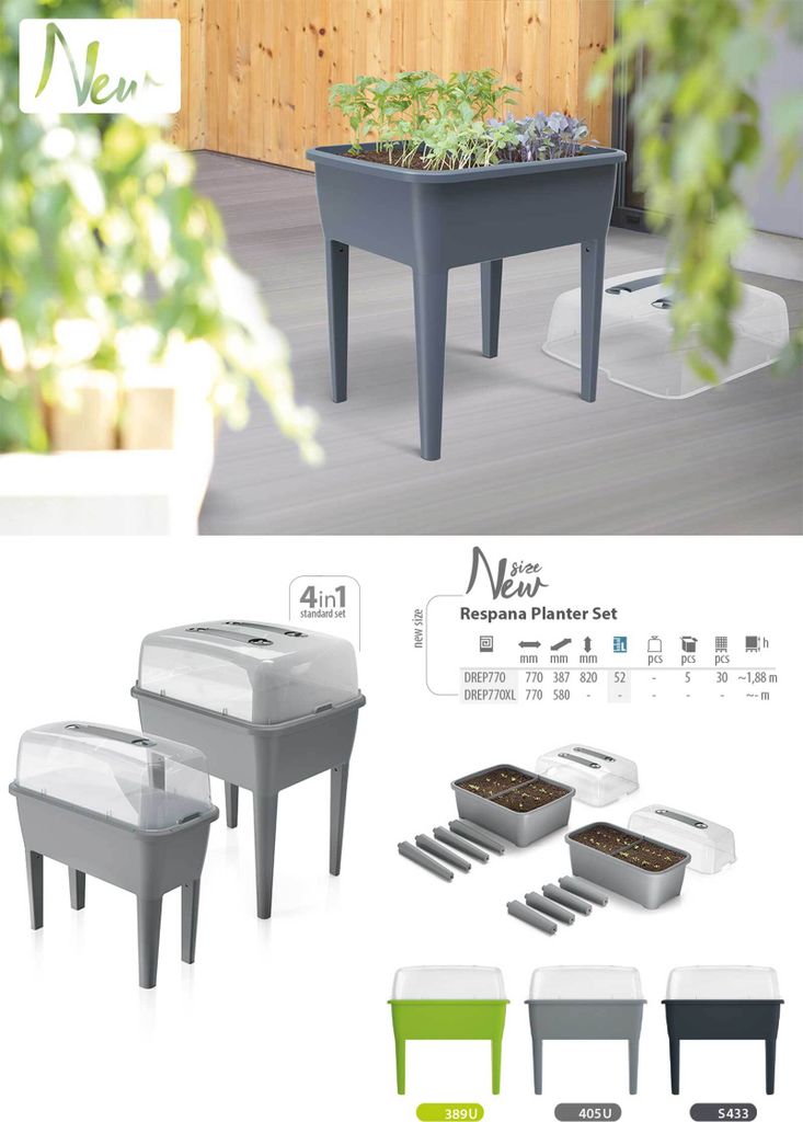 Gewächshaus RESPANA PLANTER SET - anthrazit Produktbild 11