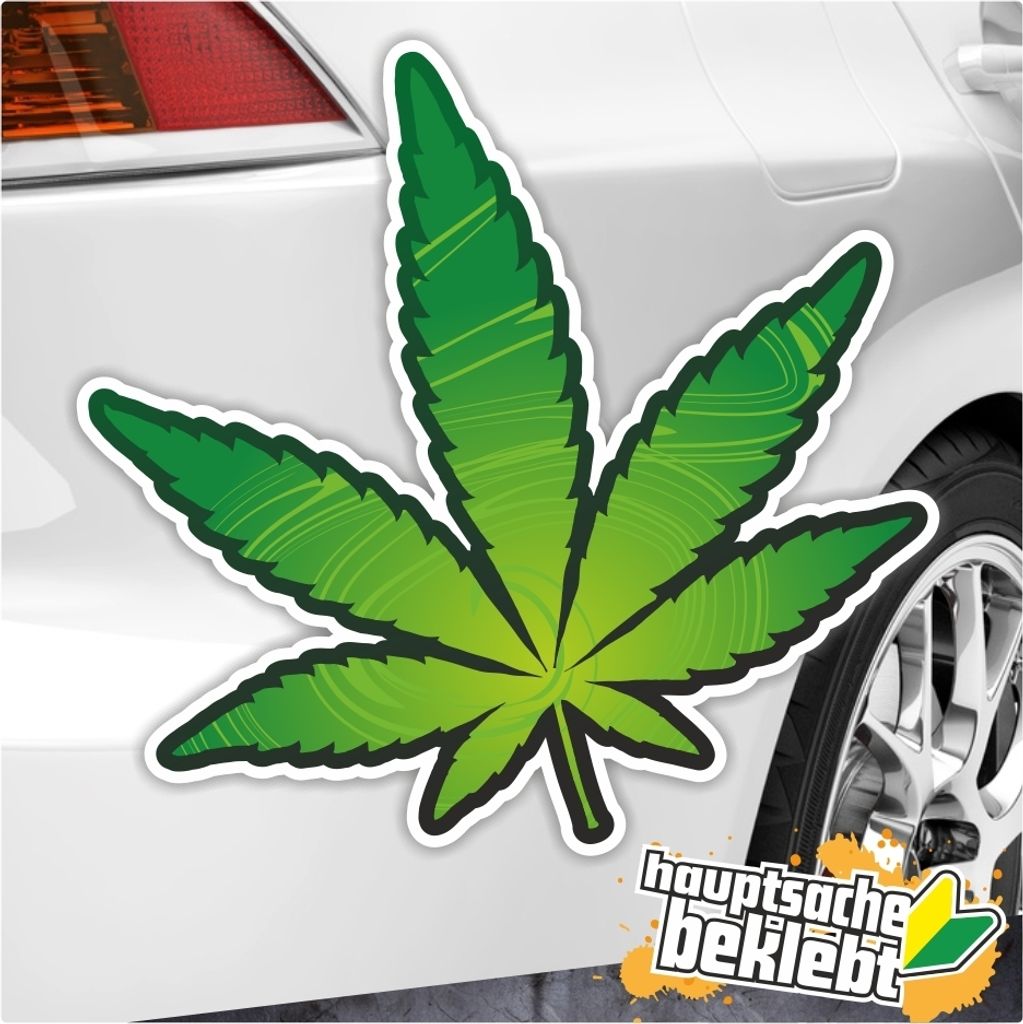 Kiwistar - Autoaufkleber - Hanf Aufkleber - 60 x 37 cm - für Auto, Laptop, Fahrrad, LKW, Motorrad Aufkleber mehrfarbig Sticker Decal