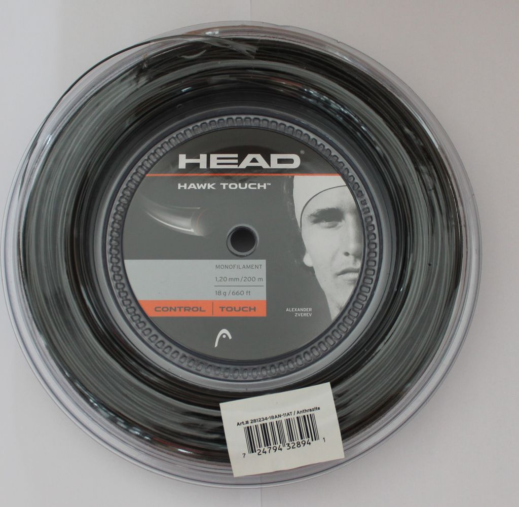 Head Hawk Touch Rolle 200 Meter 1,20 mm 18g Grau-Schwarz: € 200,00