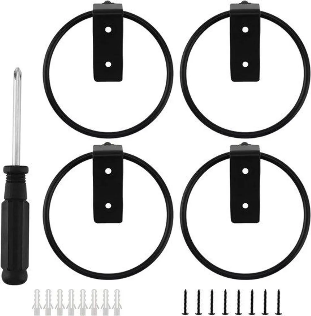 Aménagement jardin vertical : 4 supports muraux pliables noirs 10 cm