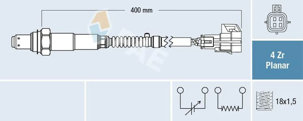 Sonda Lambda FAE 77778 | Ricambio 19178958 Tahoe Silverado Lumina