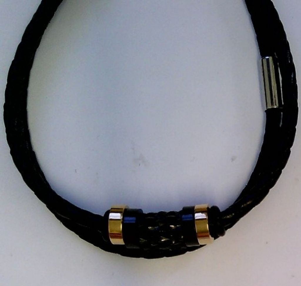 CEM ST9-152B 4-202970-001 Herren Armband Leder Edelstahl Produktbild 