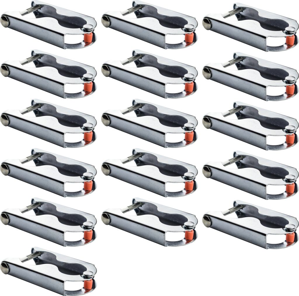 AWM Trampolin Befestigungsklammern Stangen Befestigung Netz - Stangen Klemmen - 16x