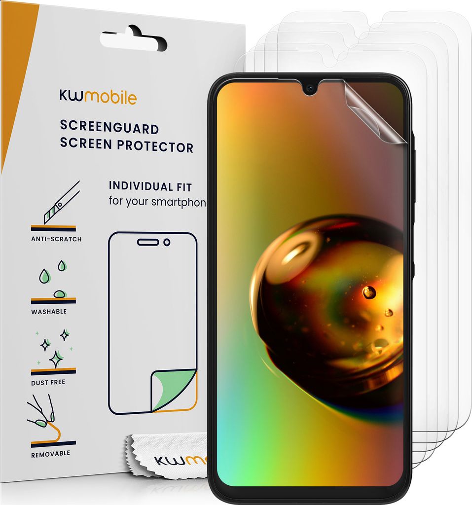 kwmobile 6x Displayschutzfolie kompatibel mit Samsung Galaxy A25 Folie - klare Schutzfolien Set in transparent