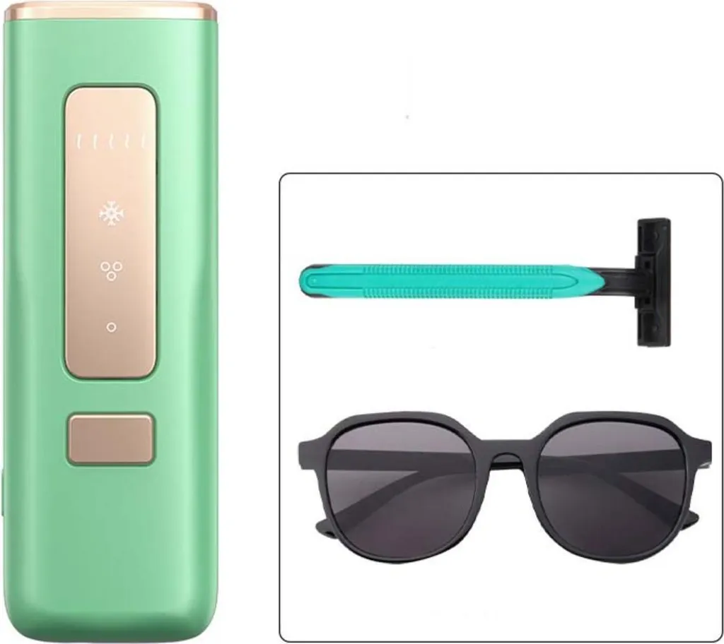 INF Dispositivo di depilazione laser indolore Sapphire Ice-Cooling - Spina UE Verde