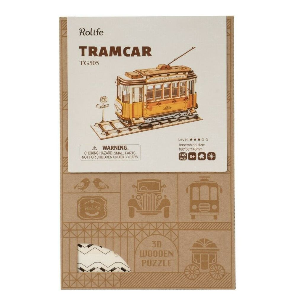 Drevené 3D puzzle s električkou Obrázok produktu 2