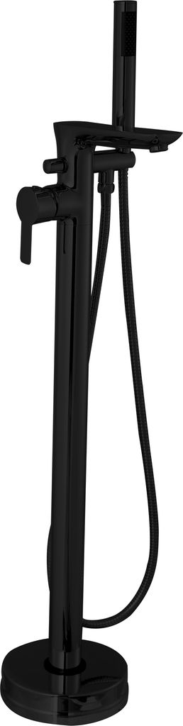 BADLAND Freistehende Badewannenarmatur GLAMOUR Wannenarmatur für Badezimmer in Schwarz