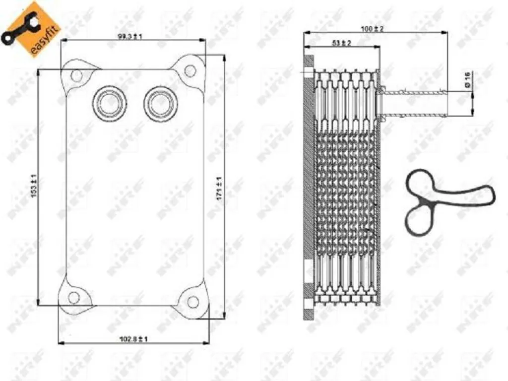 Refroidisseur d'Huile en Aluminium pour Ford Mondeo Mk3 TDCi 2.0L 2.2L
