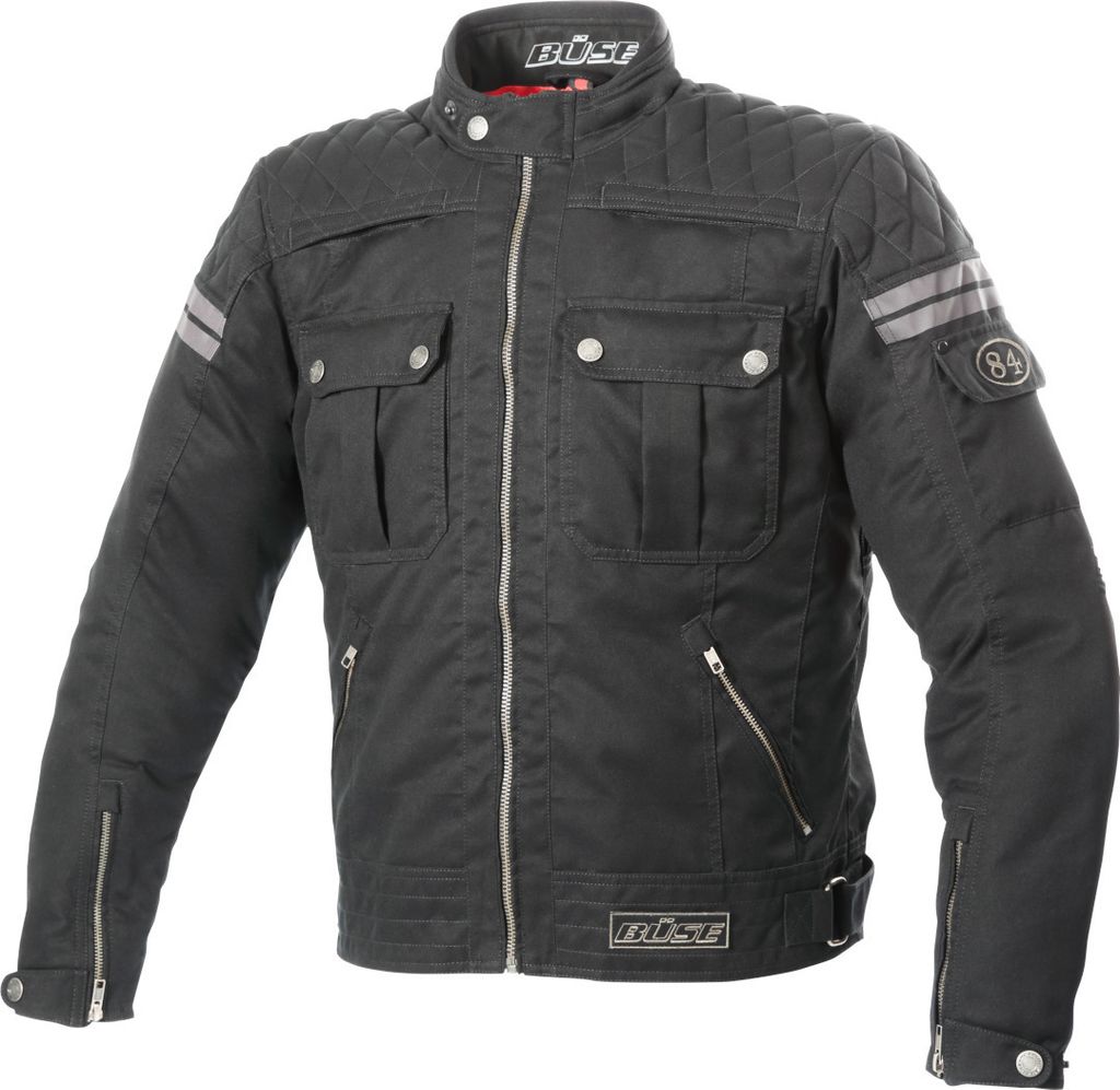 Büse Blackpool Motorrad Textiljacke, schwarz, 48