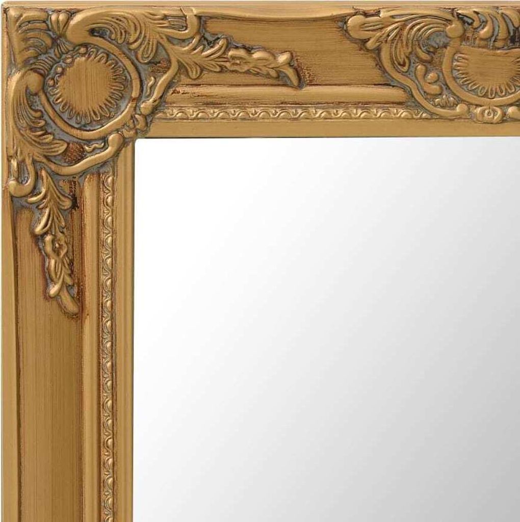 The Living Store Wandspiegel im Barock-Stil 60x60 cm Golden Produktbild 4