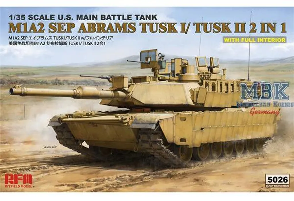 Maquette Char de Combat M1A2 SEP Abrams avec Intérieur Complet 1/35