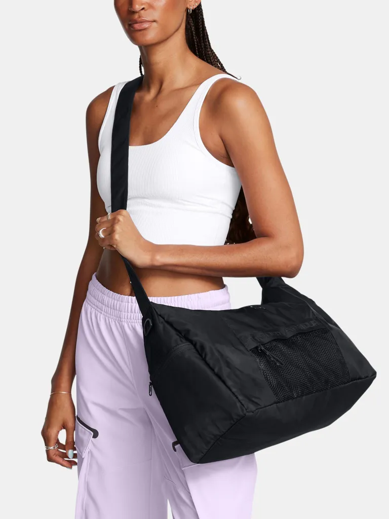 Sac de Sport Femme Under Armour Slouchy Duffle Noir pour Fitness et Yoga