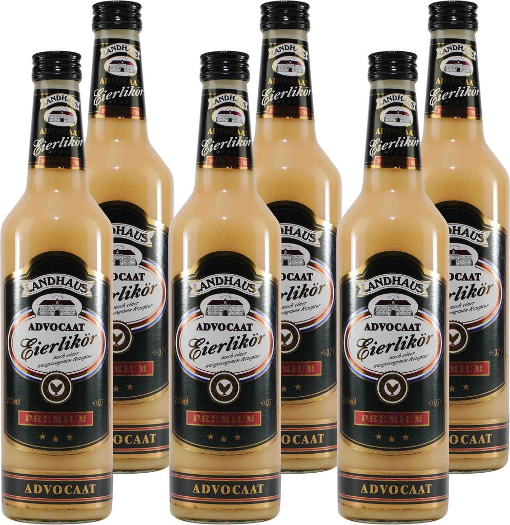 Landhaus Premium Advocaat Eierlikör 20% (6 x 0,7L)