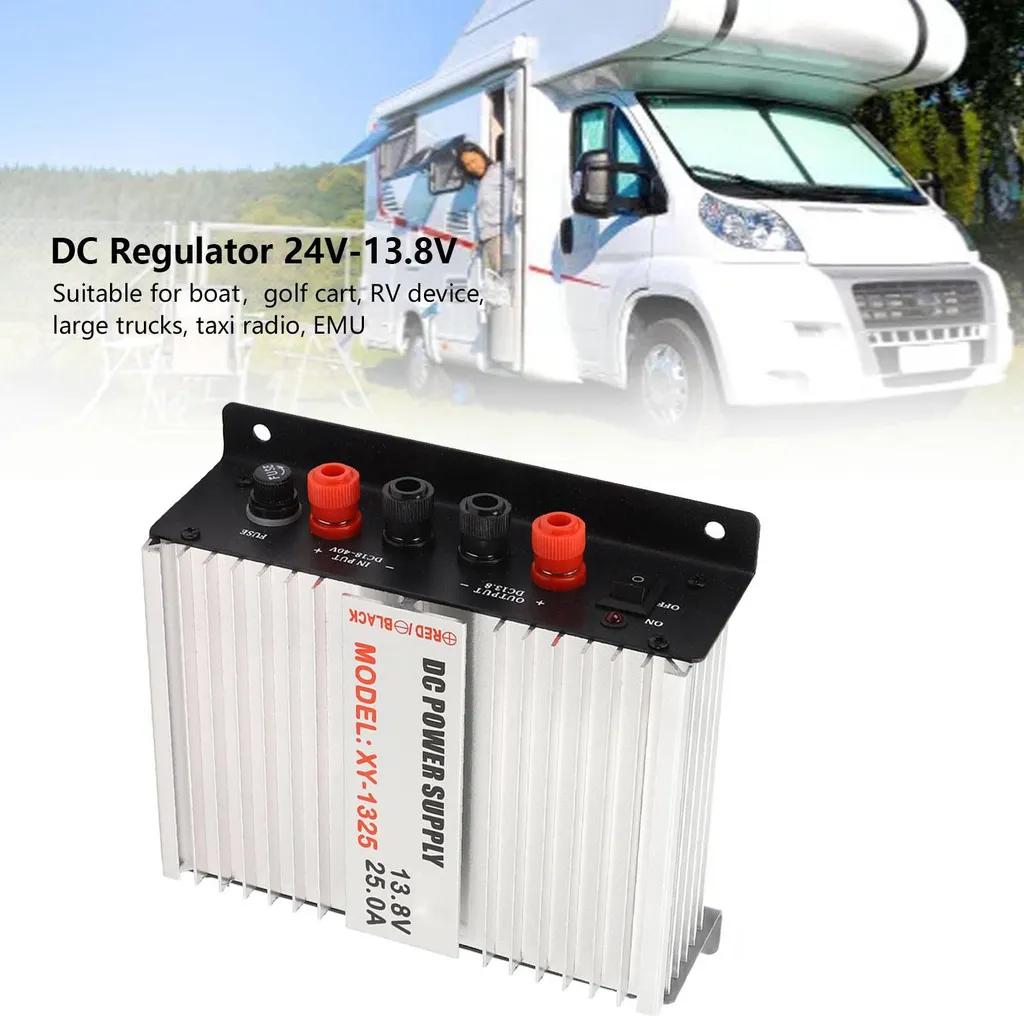 Convertitore 24V 13.8V 25A Alimentatore DC per Barca e Camper IP68 - 5