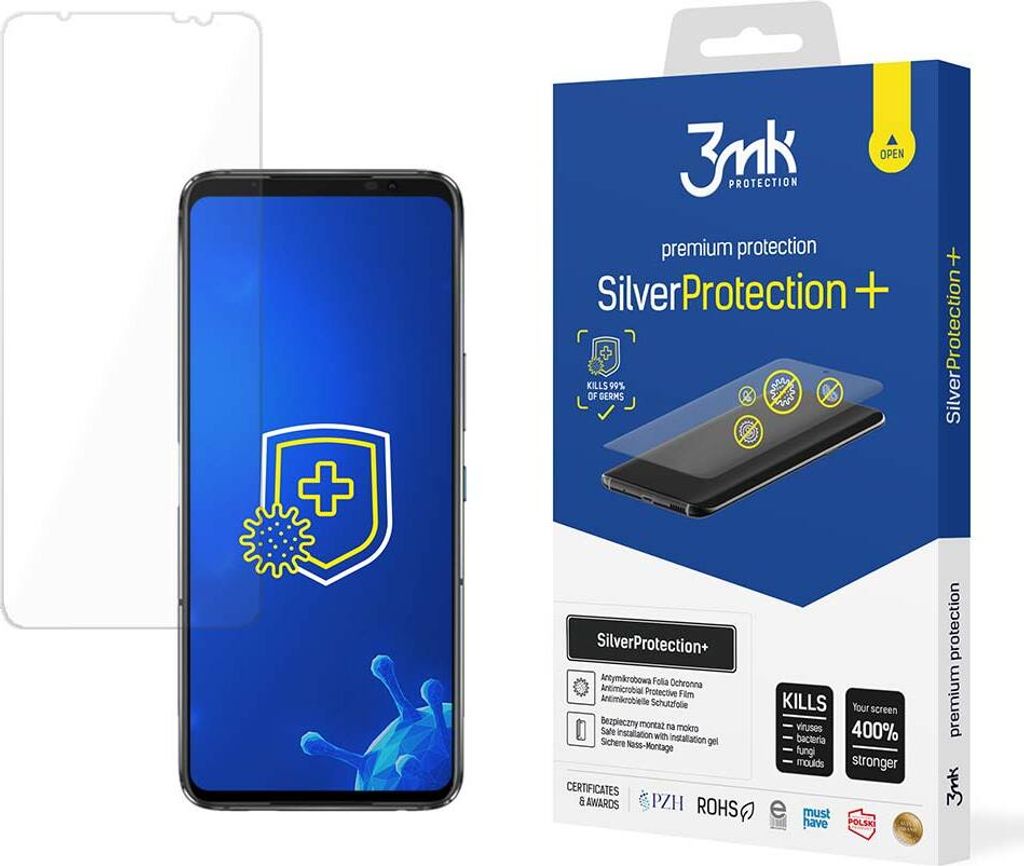 3mk Display Antimikrobielle Schutzfolie SilverProtection+ für Asus ROG Phone 7/7 Ultimate 0,21mm Self-Heal