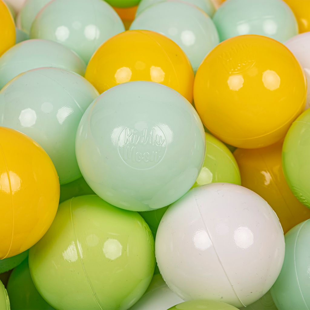 KiddyMoon Mehrfarbige Plastikbälle 50 ∅7cm Bälle Und Spielbälle Für Bällebad Für Babys Und Kinder