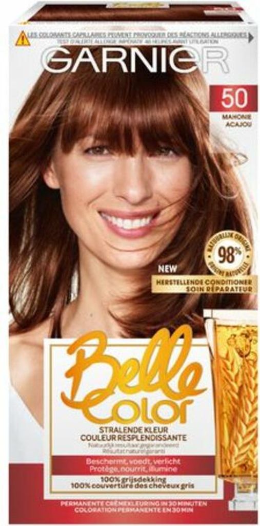 Garnier – Belle Color 50 – Haarfärbemittel – Mahagoni – Permanente Farbe - 1 Stück