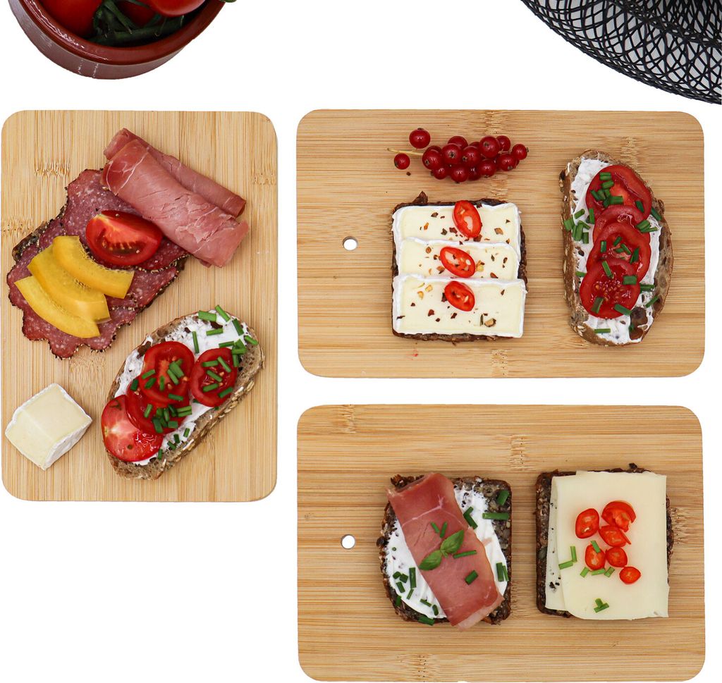 6er Set Frühstücksbrettchen mit Ständer