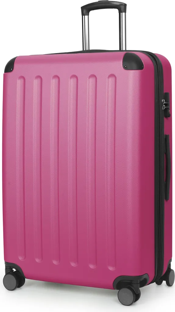 HAUPTSTADTKOFFER - Valigia grande Spree, trolley XL espandibile, bagaglio da stiva, valigia rigida da check-in, trolley da viaggio a 4 ruote, TSA, 75cm, 119 L, rosa