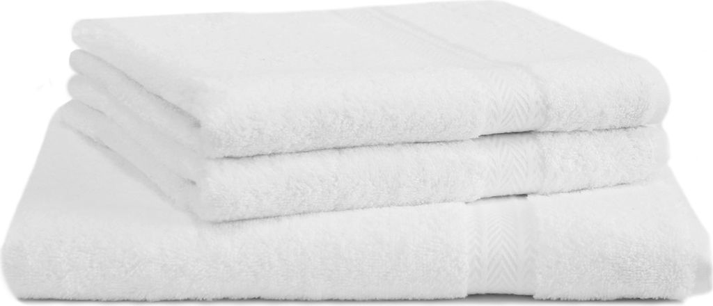 Betz 3-tlg. Saunatuch Set PREMIUM 1 Saunatuch 2 Handtücher 100%Baumwolle Farbe: weiß