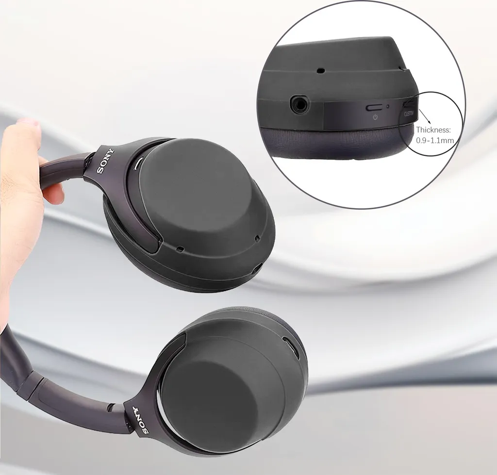 Cuscinetti Sony WH-1000XM3/4 Neri | Kit Comfort Viaggio & Relax - 5