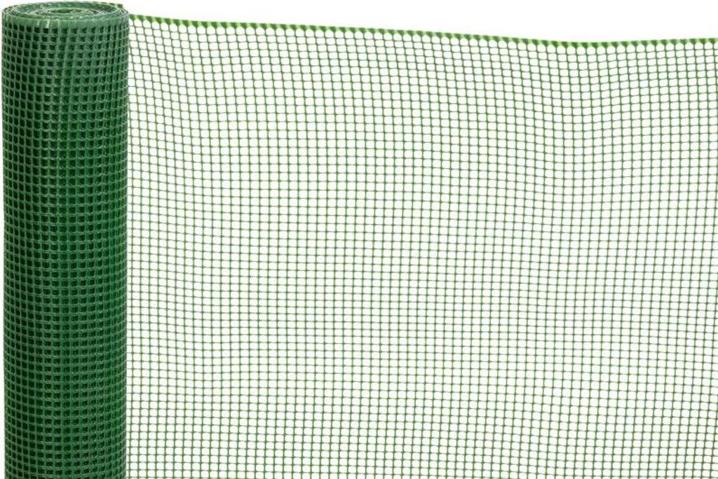 Geflecht ECONOMY 4, 1000/10x10 mm, quadratisches Muster, 300g/m2, grün, Vollkunststoff, Packung 10 m