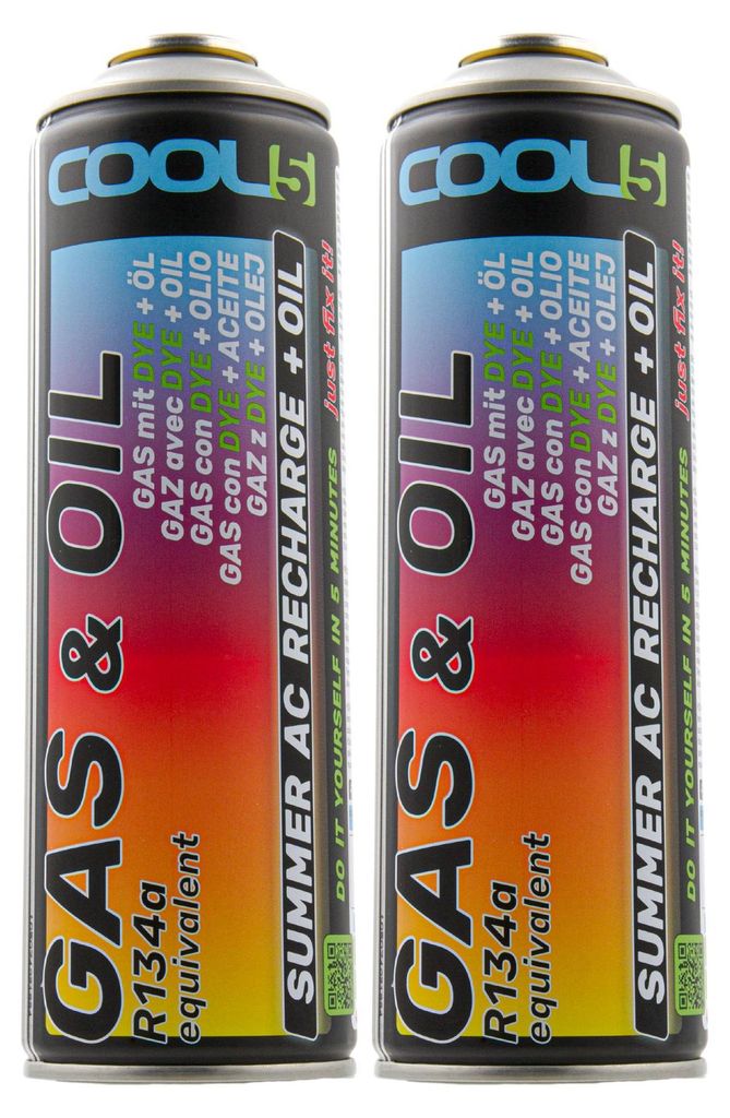 Cool5 2x 2-in-1 Klimaanlagen-Kältemittel-Set, R134a-Ersatz Produktbild 