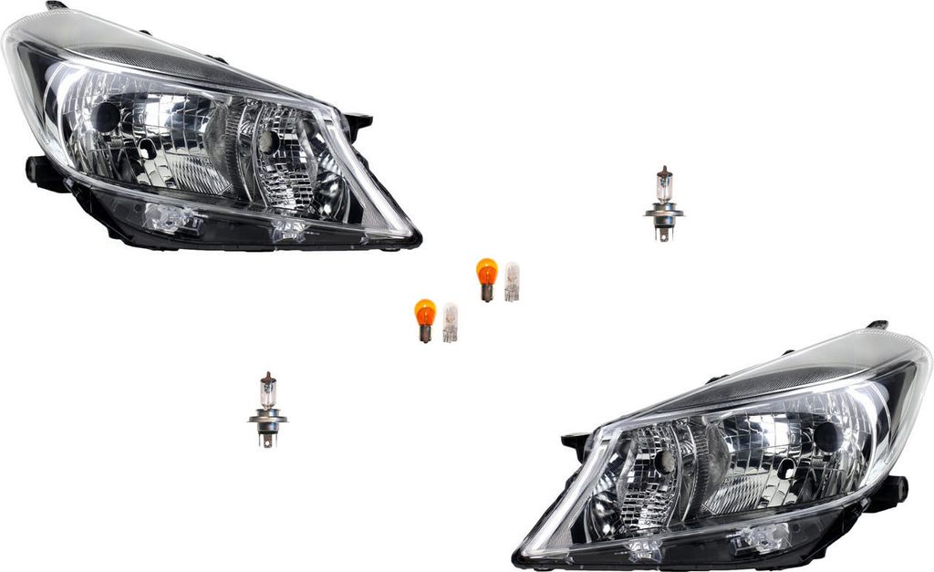 Johns, Scheinwerfer Halogen passend für Toyota Yaris XP13 11-14 Leuchtmittel Set Li. Re 811700D470 811300D470