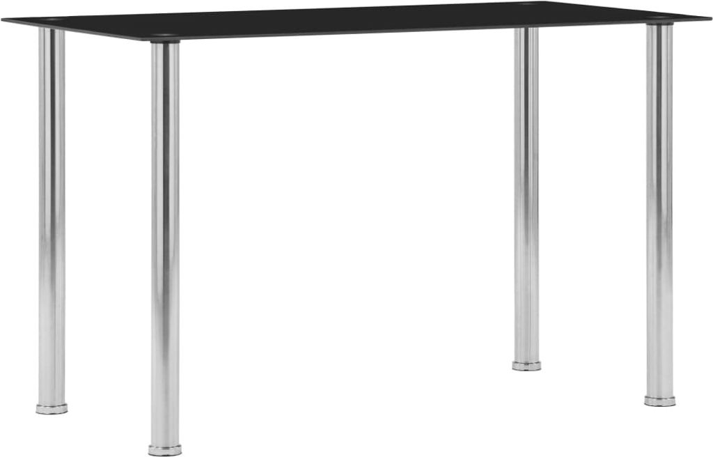 Maison Exclusive - Esstisch Schwarz 120 x 60 x 75 cm Hartglas