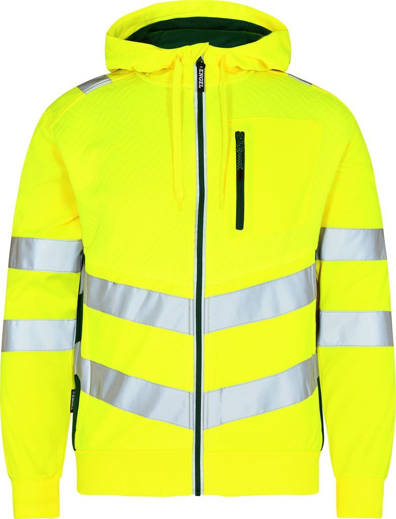 F. Engel Safety Sweatcardigan, Gelb/Grün, Gr. XL Produktbild 