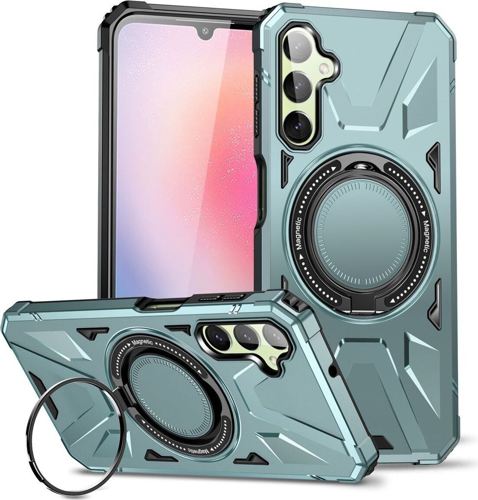 König Design Hülle kompatibel mit Samsung Galaxy A14 5G Kunststoff Soft Handyhülle - Handy Case Grün
