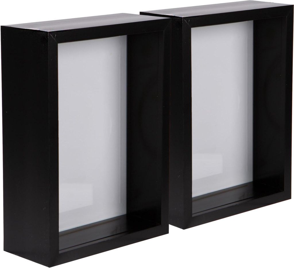 5x schwarz 5 x 7 zoll 3d tiefe box holz fotorahmen - stehend hängende handwerk schatten meering bild danke fall für blumen handwerk medaille - vo...