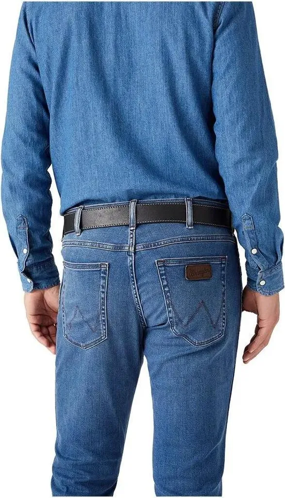 Cintura Wrangler Uomo Nera 105 cm - Accessorio Trendy Denim - 3
