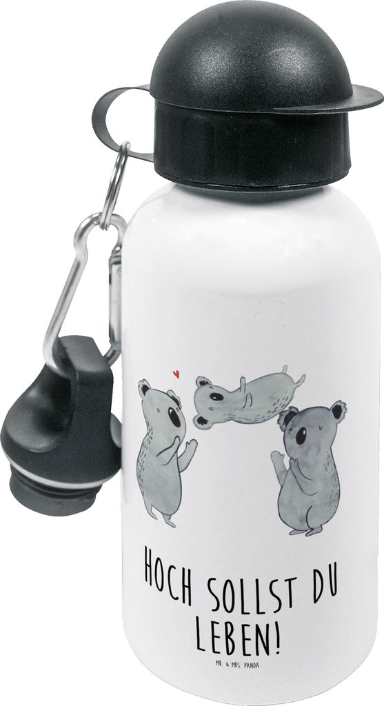 Mr. & Mrs. Panda Wasserflasche Koalas Feiern - Weiß - Geschenk, Trinkflasche Kinder, Herz, Feier, Kita, Geburtstagsgeschenk, Geburtstag, für den ...
