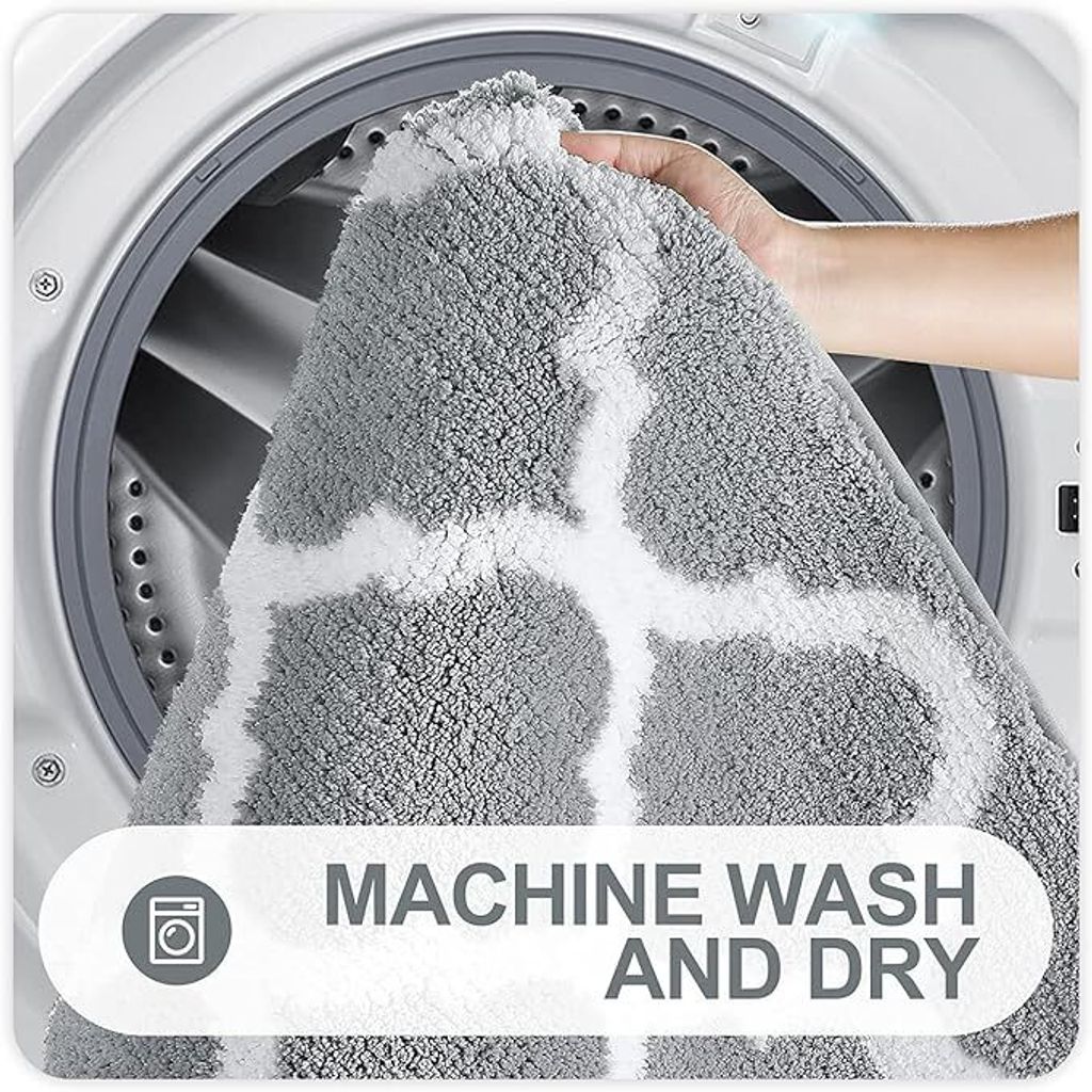 Rutschfeste Badematte, Badezimmerteppich, Hochflor Produktbild 5