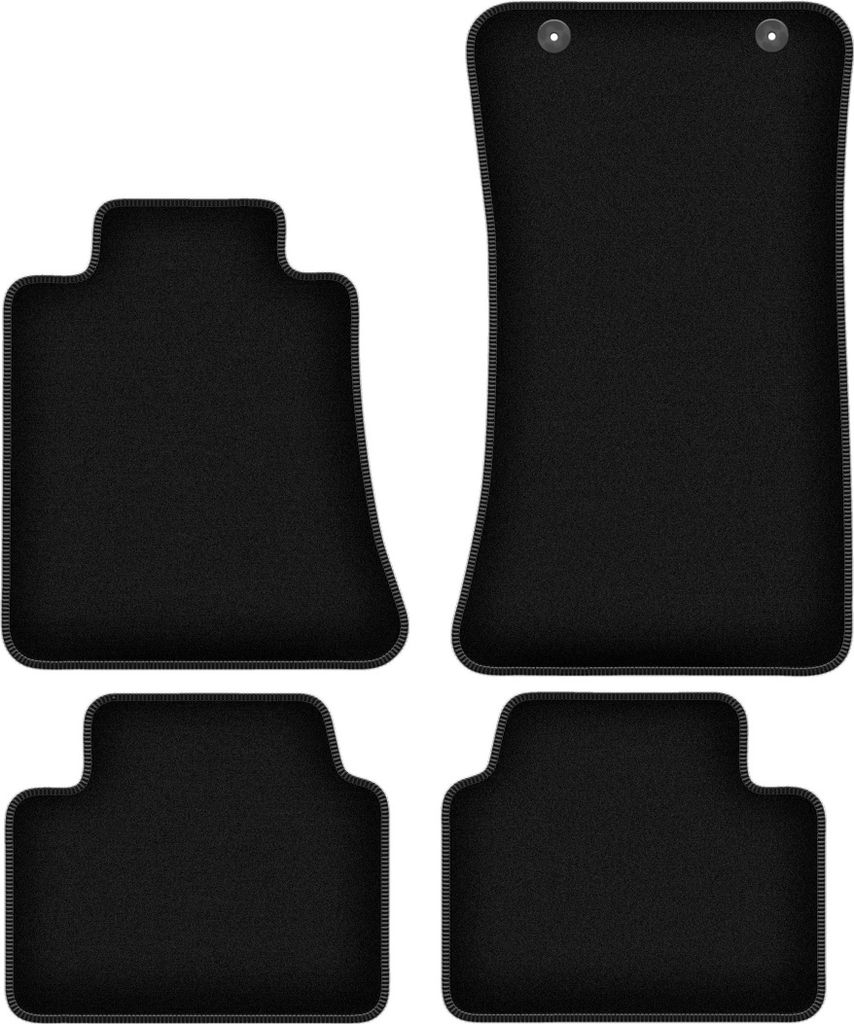 Wielganizator Velours-Autoteppiche – passand für Alfa Romeo Giulia 2x4 (2WD) (Limousine, Bj. 2016-) – schwarz, passgenau, mit Befestigungen s...