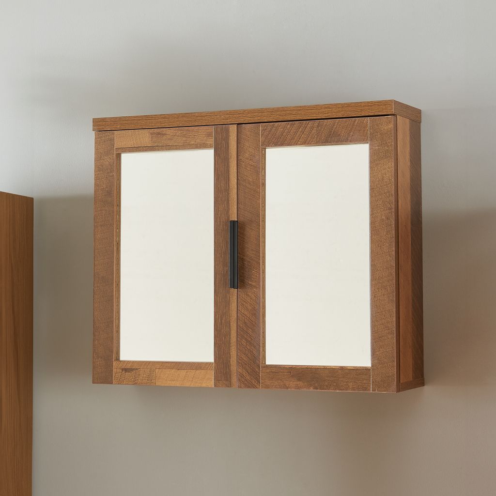 Spiegelschrank 'Namsskogan' 50x60x15cm Walnussoptik Produktbild 