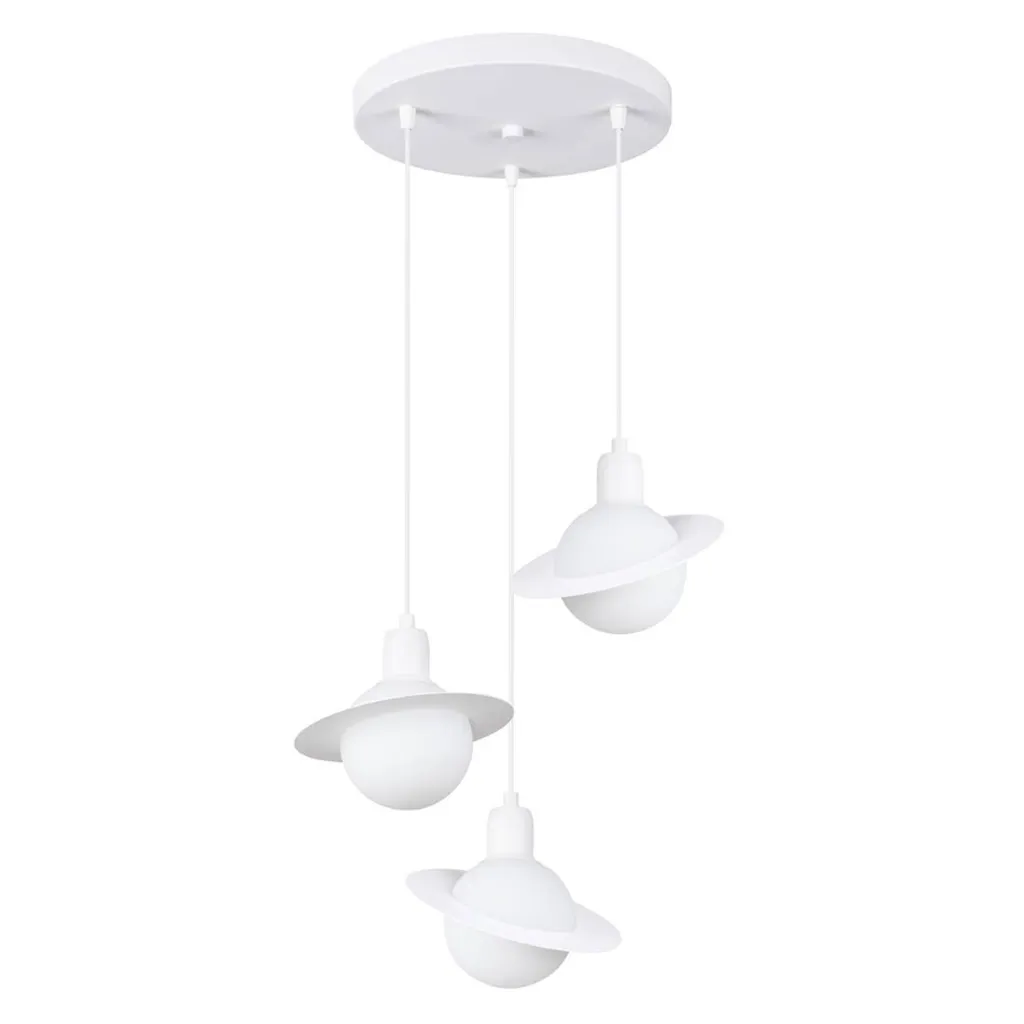 Sollux HYPERION 1 Bianca: Lampada Sospensione Design Acciaio 120x32x32cm