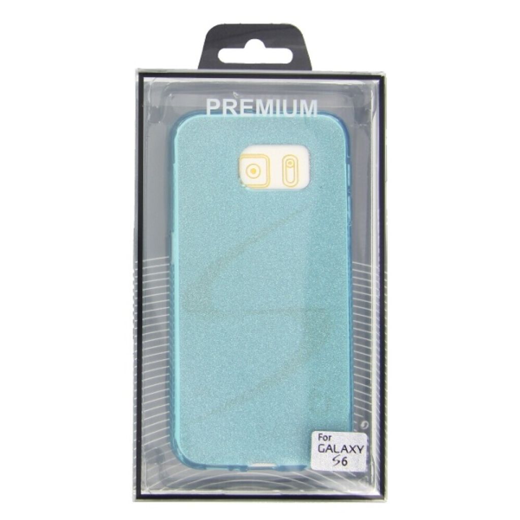 TPU Handyhülle für Samsung Galaxy S6 Blau Glitter Schutzhülle