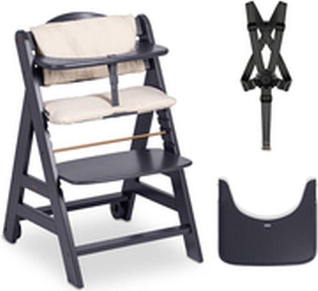 Hauck Beta+ Traditional high chair Padded seat Black Image du produit 