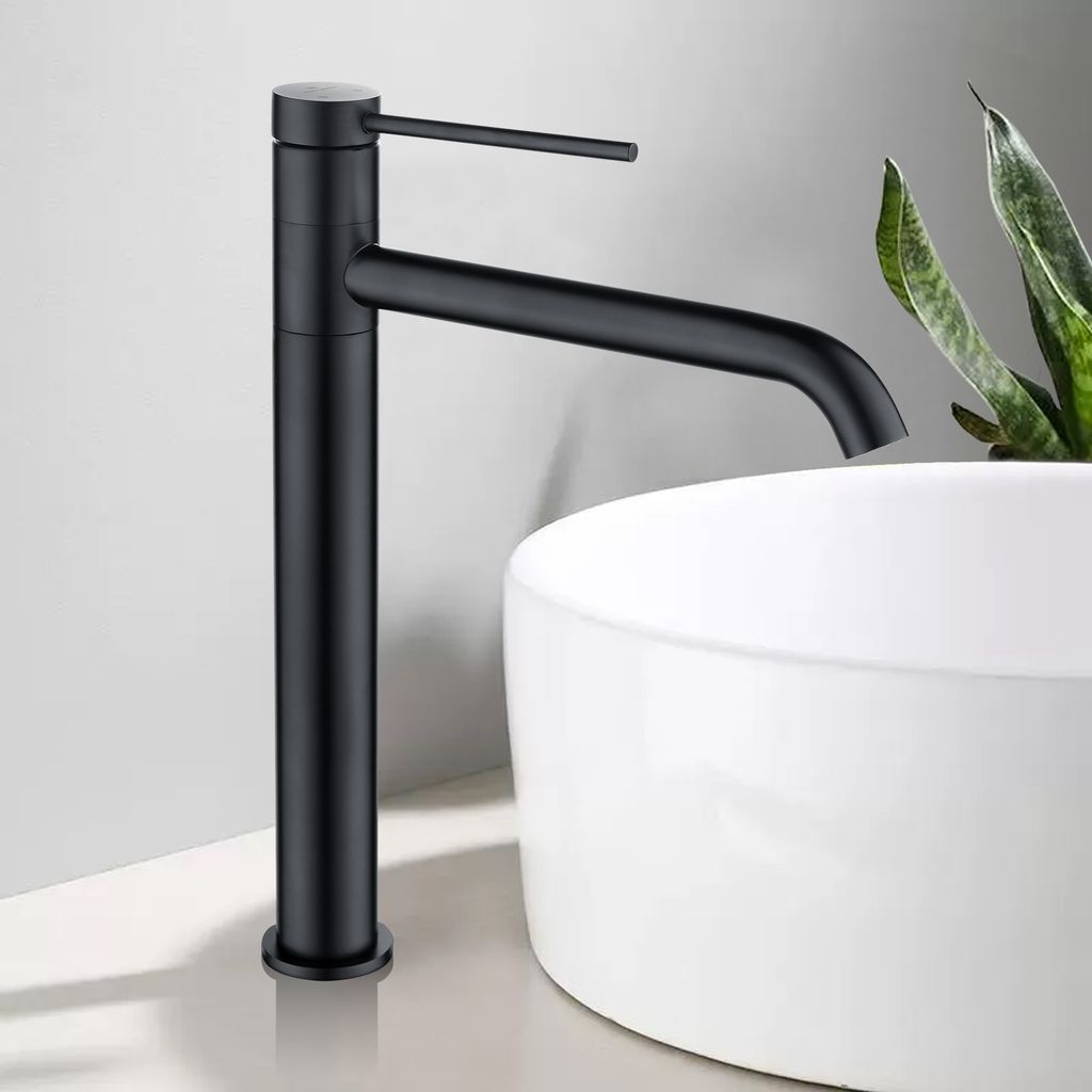 Wasserhahn Bad aus Edelstahl Badarmatur Schwarz Waschbecken Produktbild 9