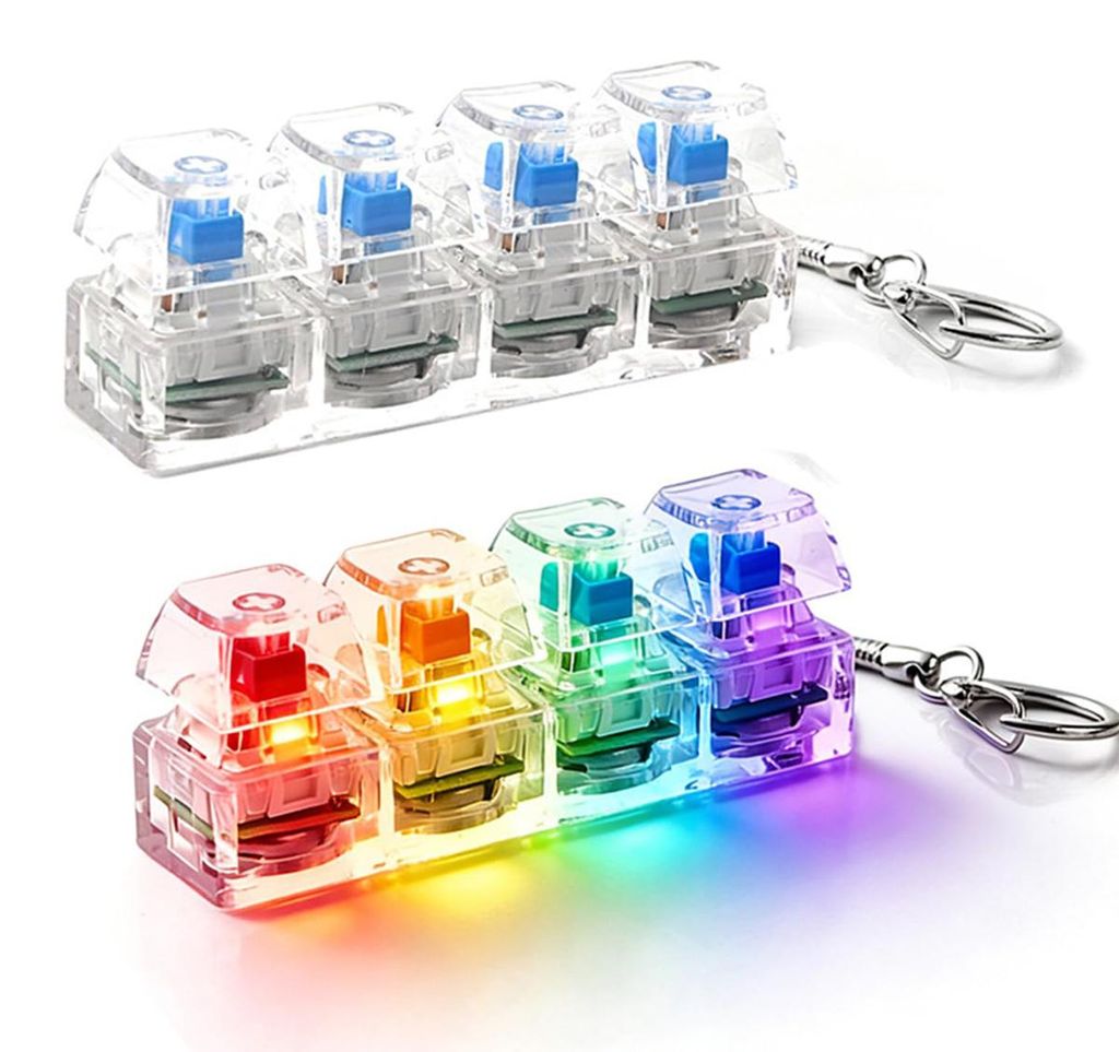 2 Stück Tastatur Fidget Spielzeug mit LED, Mini Keyboard Produktbild 