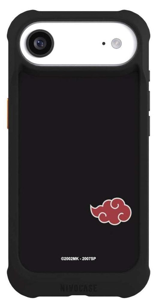 NIVOCASE Hülle für Apple iPhone Air Stoßfeste Handyhülle NIVOmax Case Schwarz Naruto Shippuden Offizielles Lizenzprodukt Akatsuki