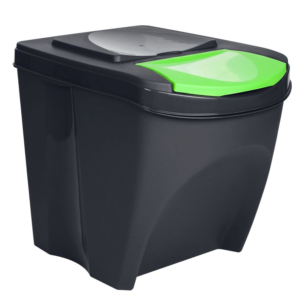 Mülleimer Druckdeckel Abfalleimer Müllbehälter Abfallsammler mit Handgriffen 